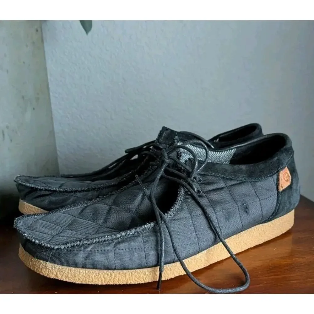 Clarks Shacre II Step Moccasin Boots Men 12 Black Textile 26162714 Shoes Lace Up